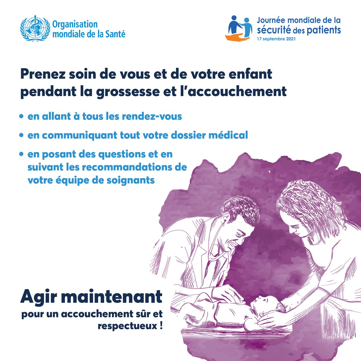 Dès la naissance et tout au long de la vie, la sécurité des patients constitue une priorité