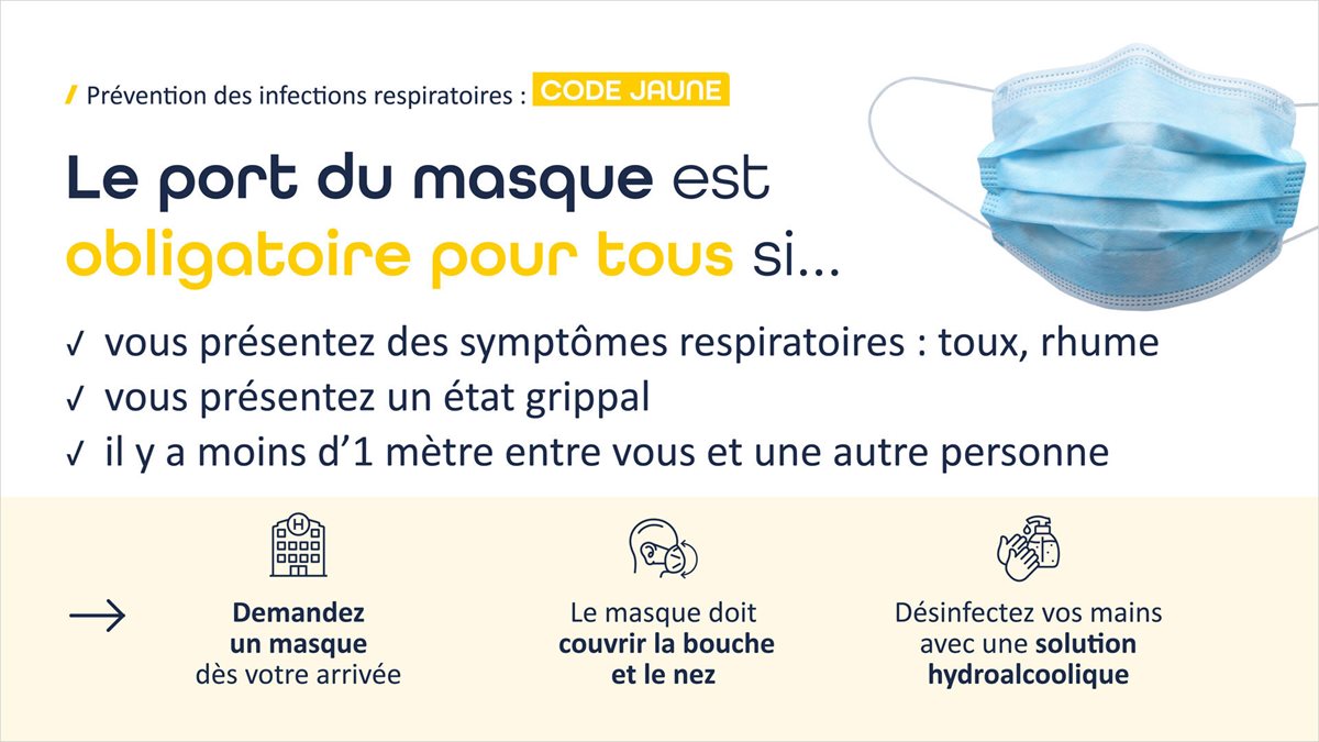 Infections respiratoires: code jaune
